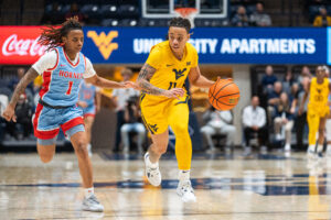 Quinerly continues tear as WVU passes the century mark in 107-43 win over Delaware State